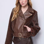 Giacca biker con cintura 521FD39004 3355 GAUDI' 