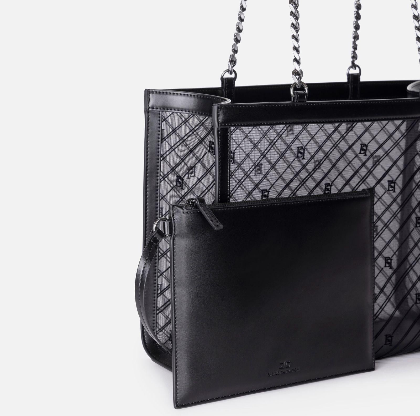 Borsa shopper grande effetto rete BS40A46E2 110 ELISABETTA FRANCHI 