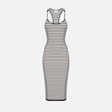Abito in maglia a righe - Elisabetta Franchi AM97T61E2 685 ELISABETTA FRANCHI 