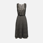 Abito midi con micro rouches - Elisabetta Franchi AM49S51E2 685 ELISABETTA FRANCHI 