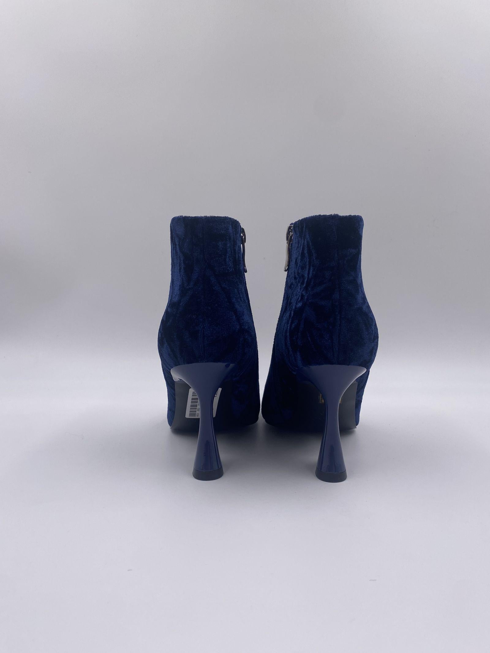 Tronchetto in velluto - Jeannot PJ584C BLU JEANNOT 