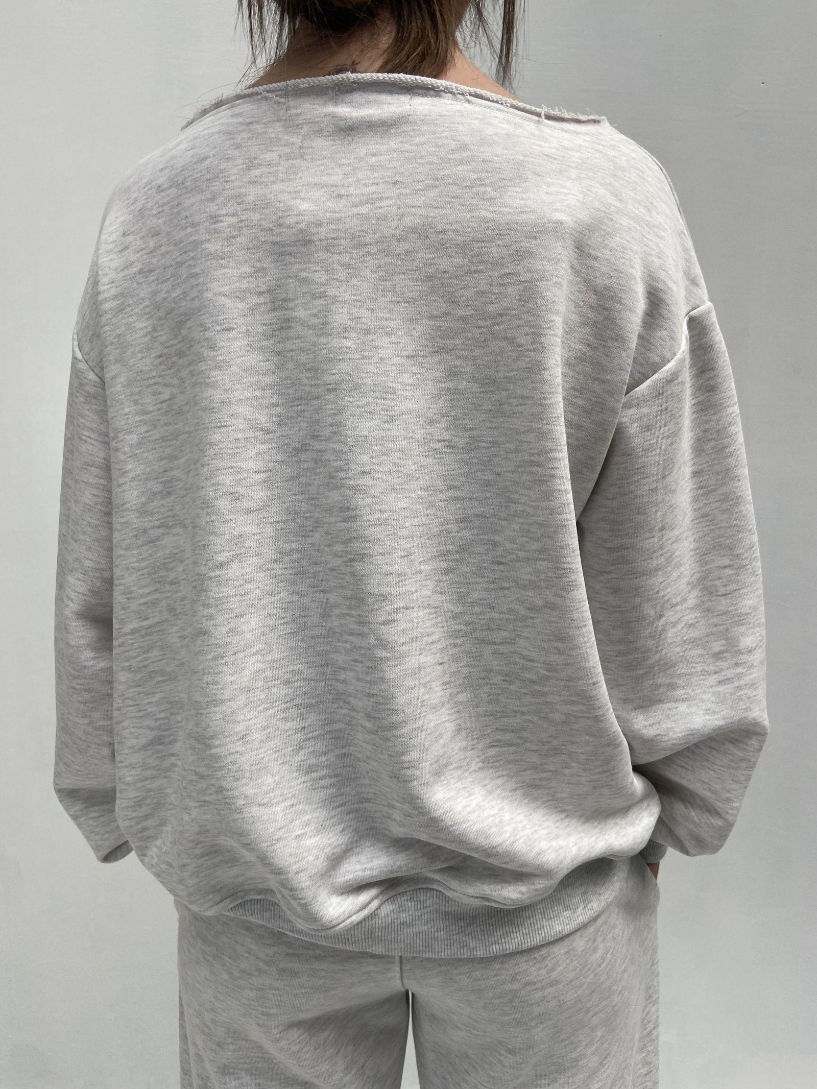 Felpa con orsetto A1287 GRIGIO OFELIA 