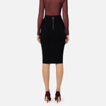 Gonna midi in punto resca - Elisabetta Franchi GK05B47E2 110 ELISABETTA FRANCHI 