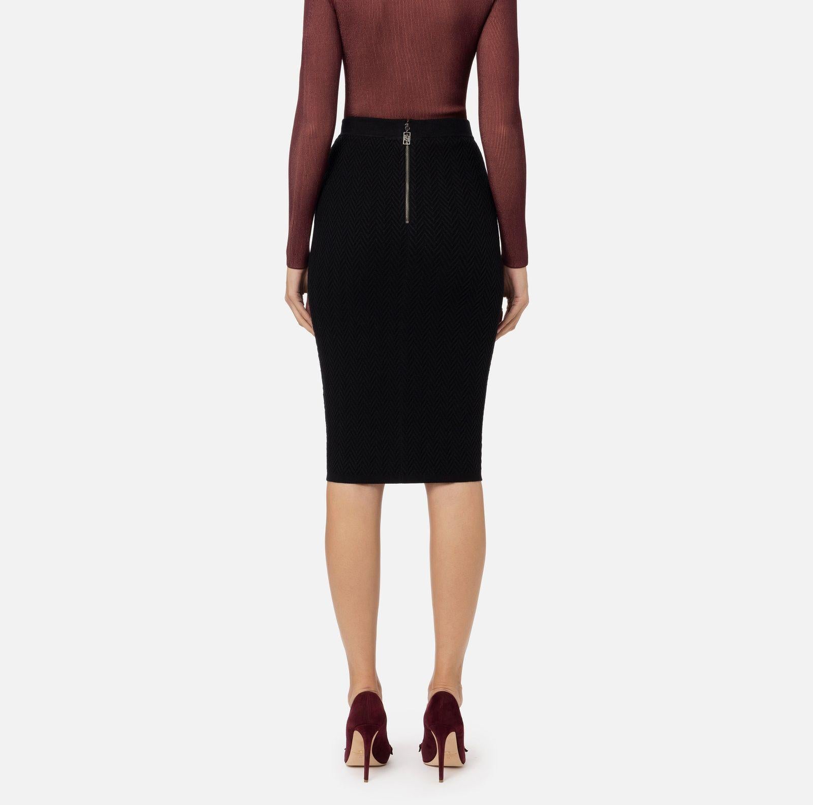 Gonna midi in punto resca - Elisabetta Franchi GK05B47E2 110 ELISABETTA FRANCHI 