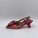 Slingback in raffia