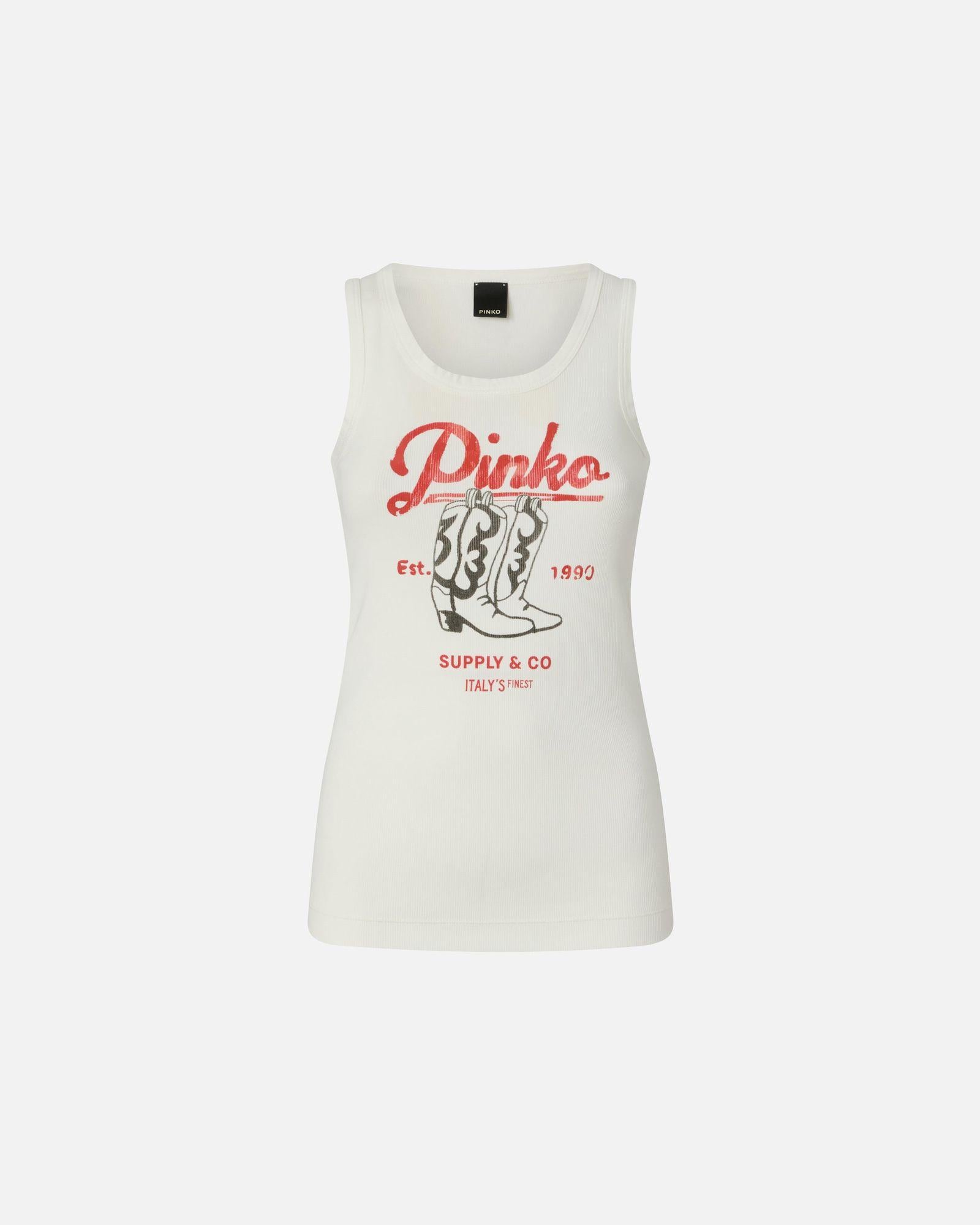 Canotta con stampa vintage - Pinko 106901A3BX Z05 PINKO 