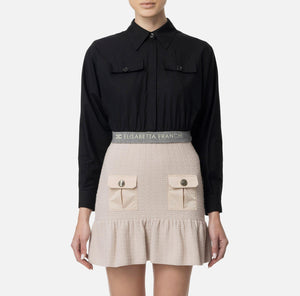 Camicia in popeline con fascione