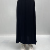 Gonna lunga satinata con elastico in vita 8078 NERO OFELIA 
