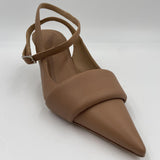 Sandalo slingback in pelle