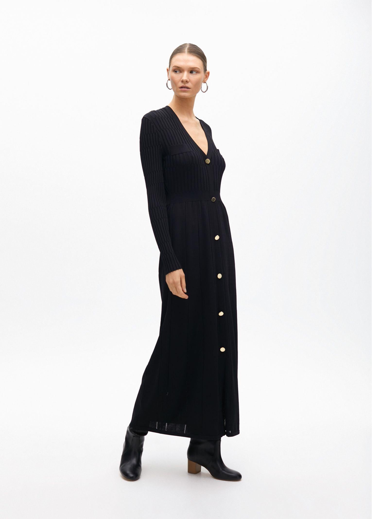 Abito lungo con bottoni MF2516010 00N LOLA 