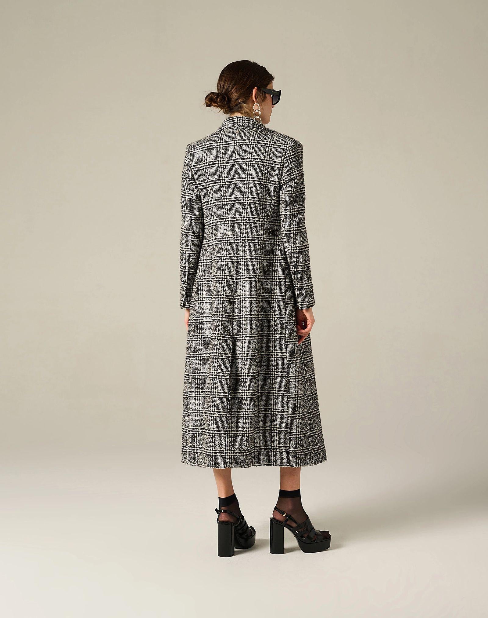 Cappotto a quadri K166AQ MA001 MANILA GRACE 