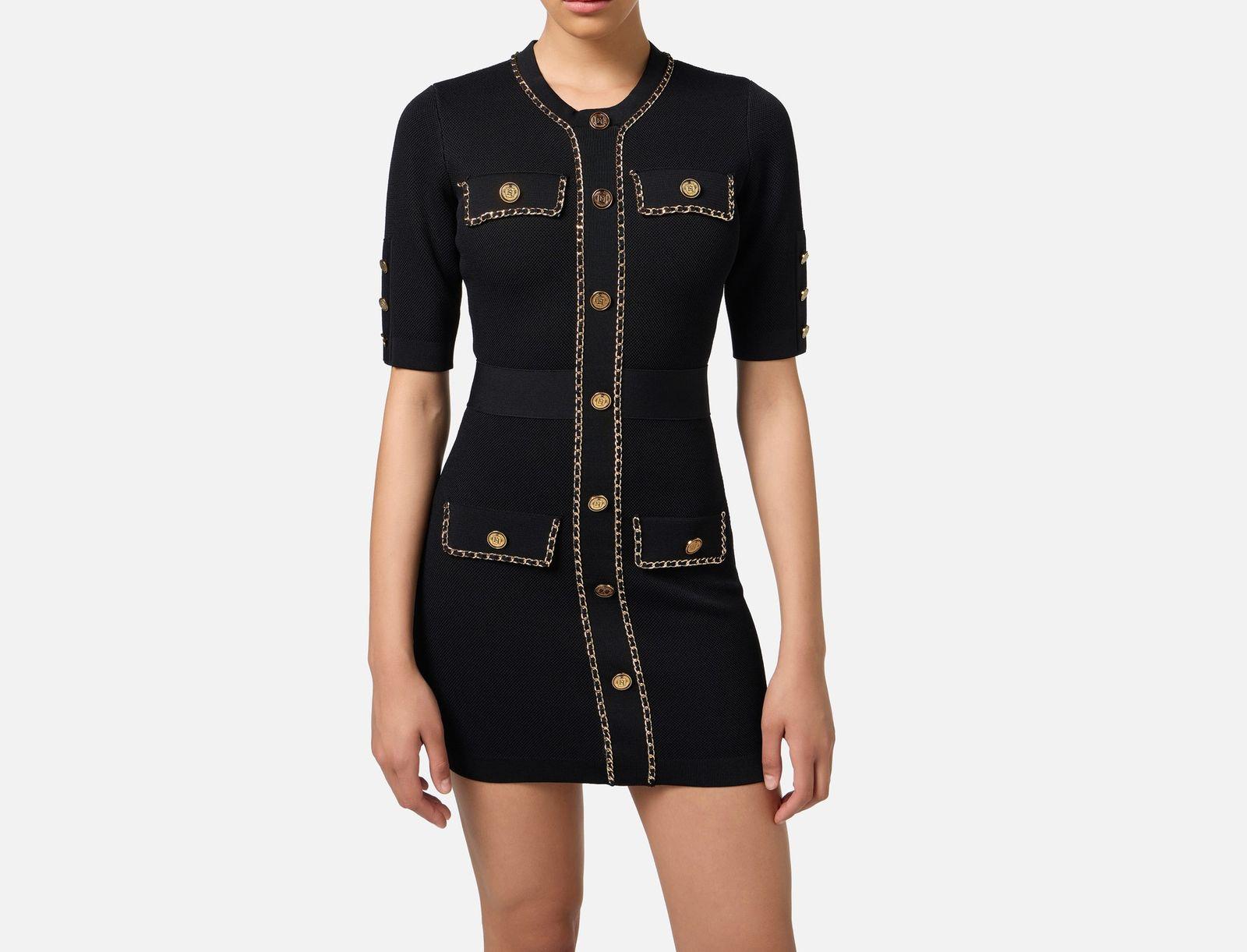Abito con catene dorate AM92B46E2 110 ELISABETTA FRANCHI 