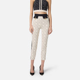 Pantalone bicolor con stampa - Elisabetta Franchi PAS0156E2 EF1 ELISABETTA FRANCHI 