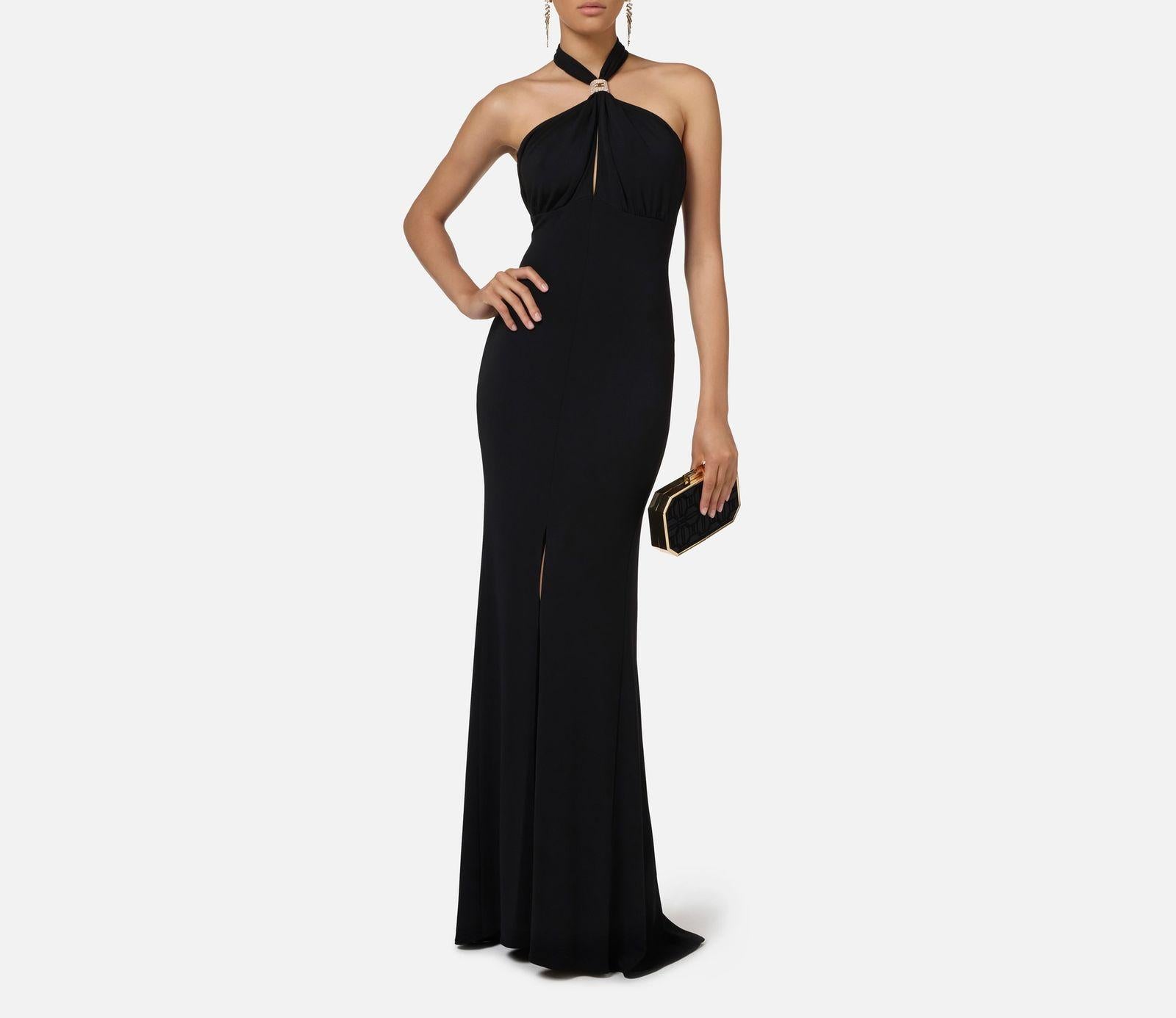 Abito Red Carpet con drappeggio - Elisabetta Franchi AB71747E2 110 ELISABETTA FRANCHI 