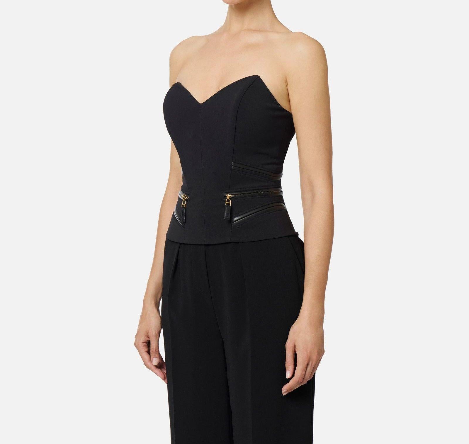 Top con dettagli zip - Elisabetta Franchi TO03656E2 110 ELISABETTA FRANCHI 