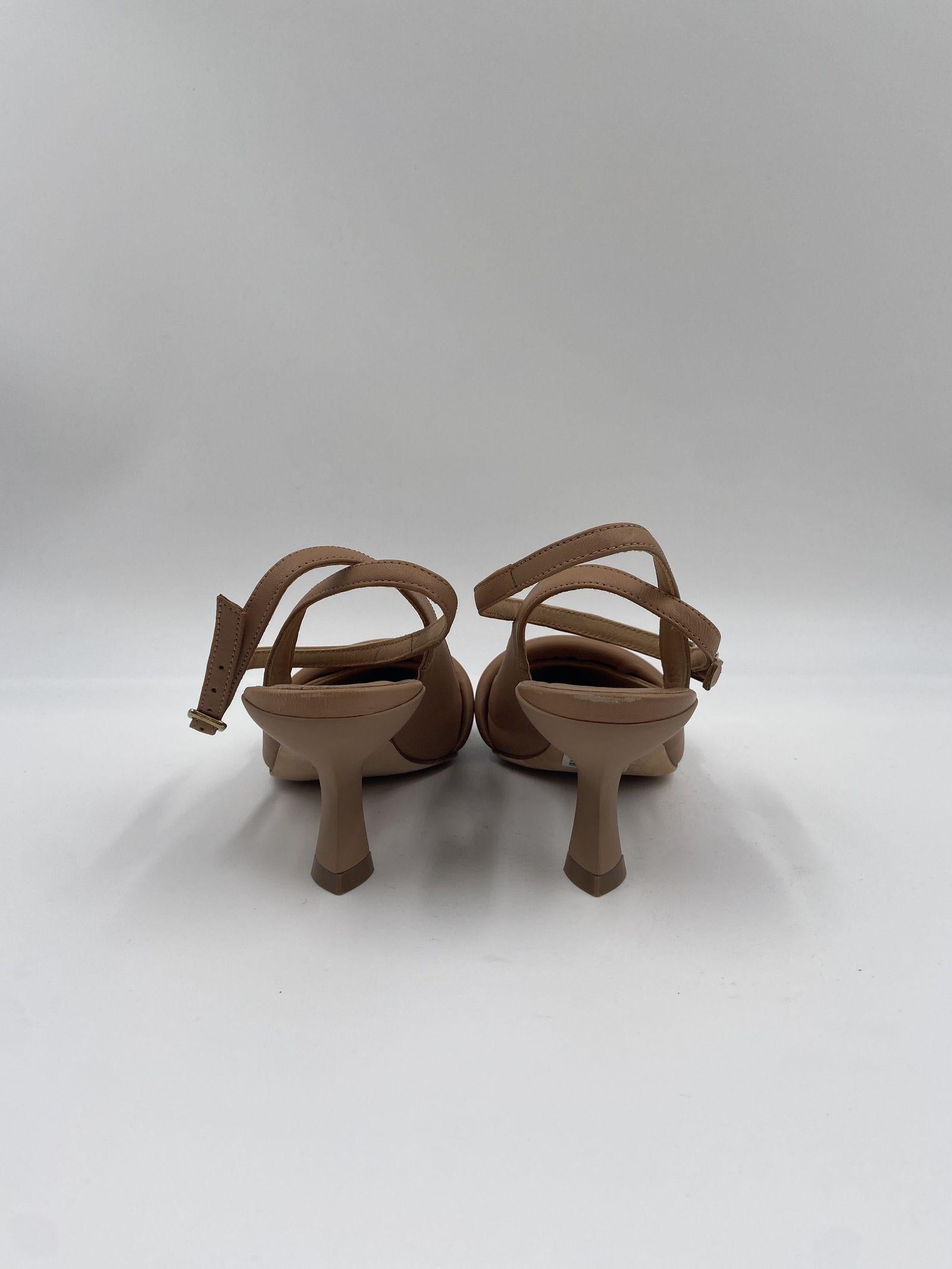 Sandalo slingback in pelle 1A4102D 112 VIC MATIE' 