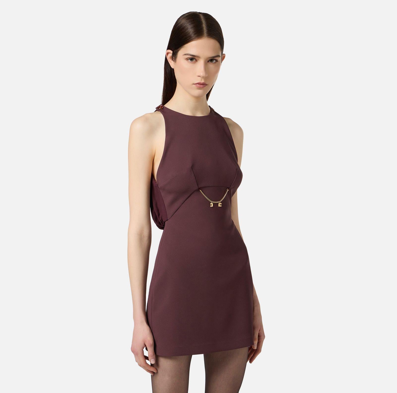 Abito in crèpe e georgette AB80856E2 EA4 ELISABETTA FRANCHI 