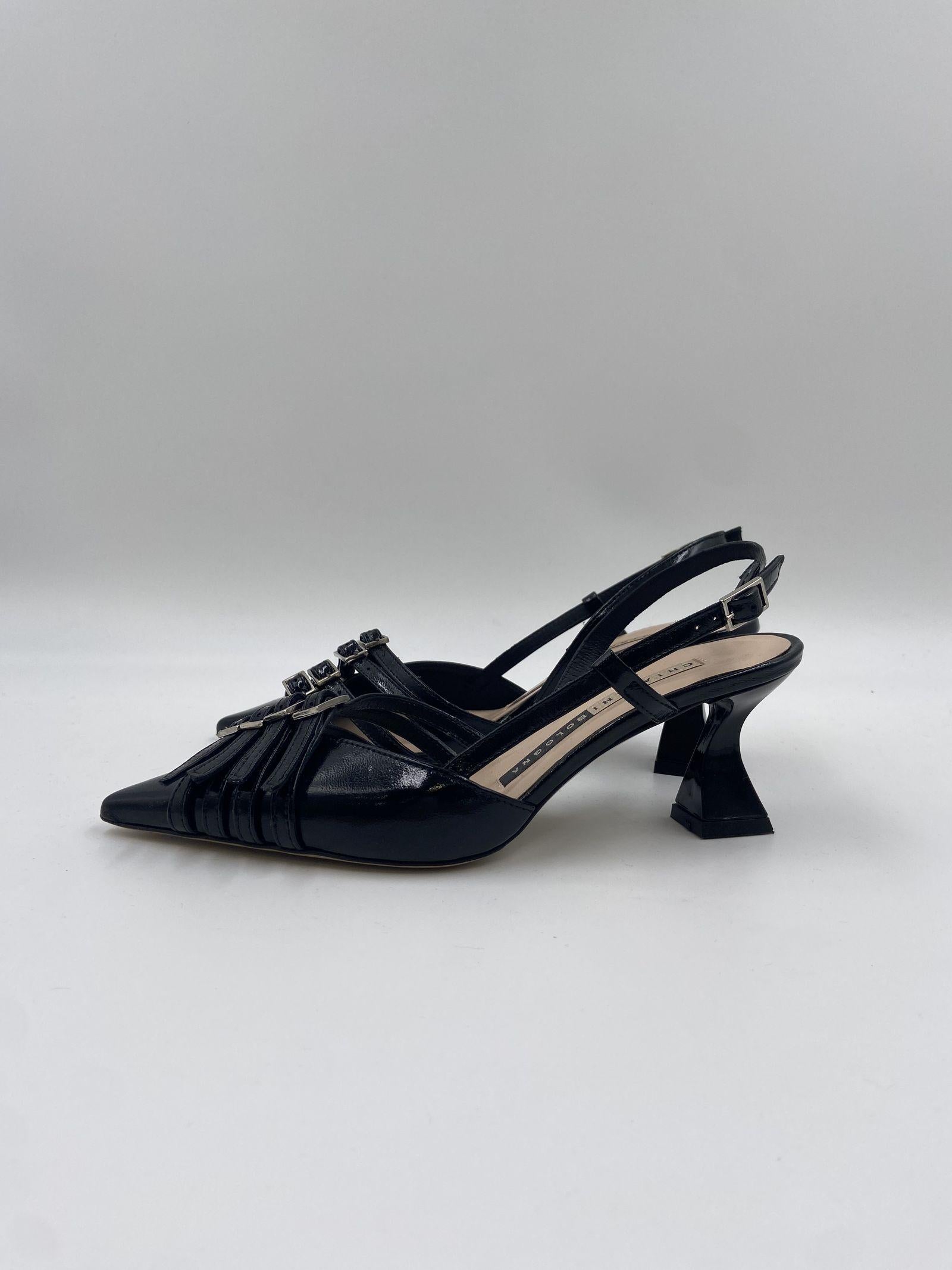 Slingback fibbie nere - Chiarini 600 NERO CHIARINI 