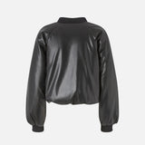 Bomber corto effetto pelle 105372A2P4 Z99 PINKO 