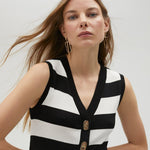 Abito in maglia bicolore LS2516001 1BN LOLA 