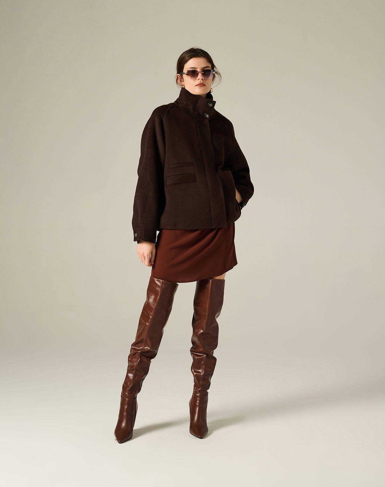 Cappotto collo alto K105WU MA646 MANILA GRACE 