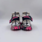 Sneakers bianco grigio e fucsia 033 1050BIANCO CLJD 