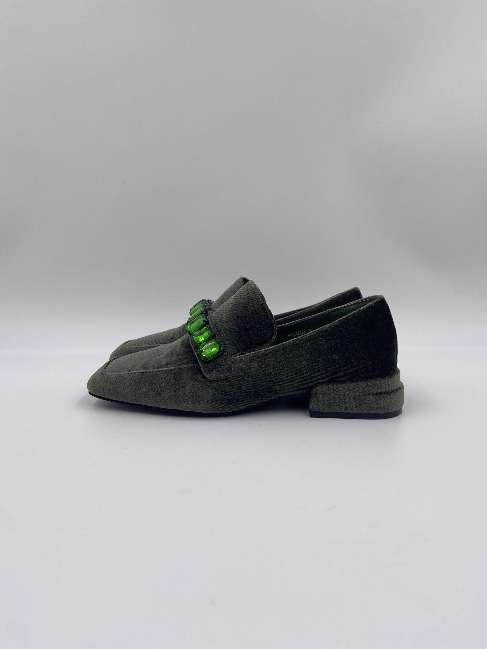 Mocassino in velluto - Jeannot PJ602D VERDE JEANNOT 