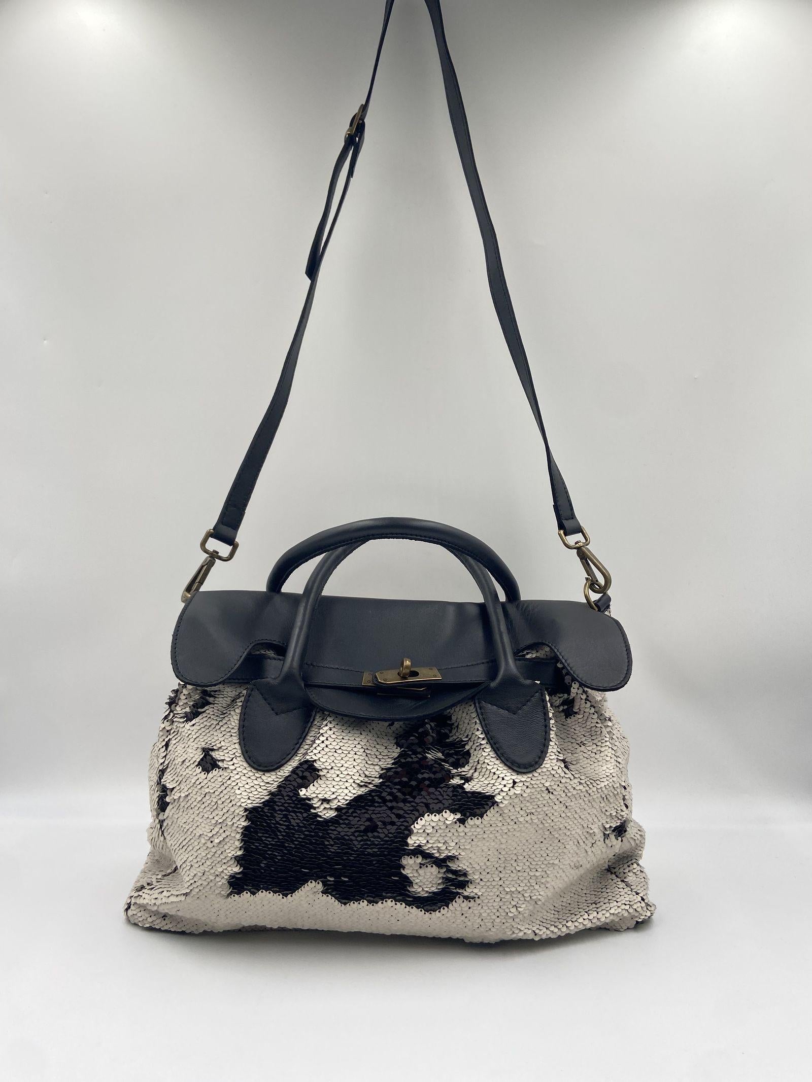 Borsa handbag paillettes - Ofelia 16252 BEIGENERO OFELIA 