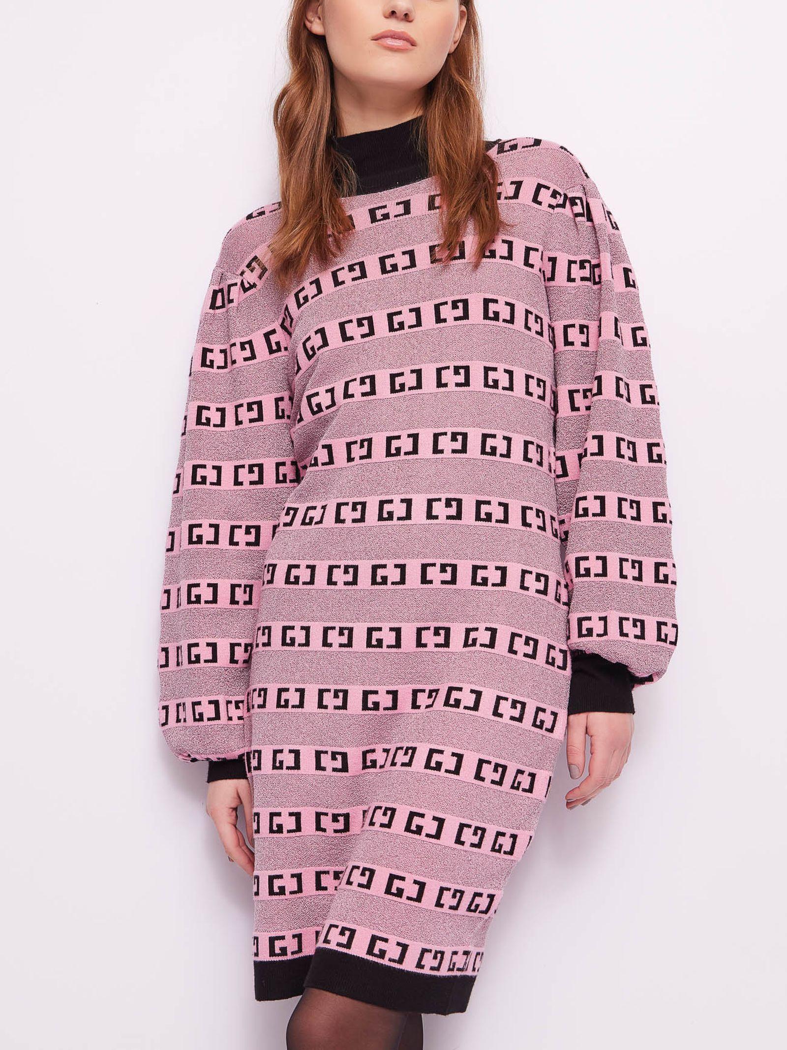 Abito collo alto con motivo jacquard 421BD13005 425030-01 GAUDI' 