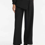 Pantaloni con tessuto sovrapposto EFW250183 NERO ELEH 