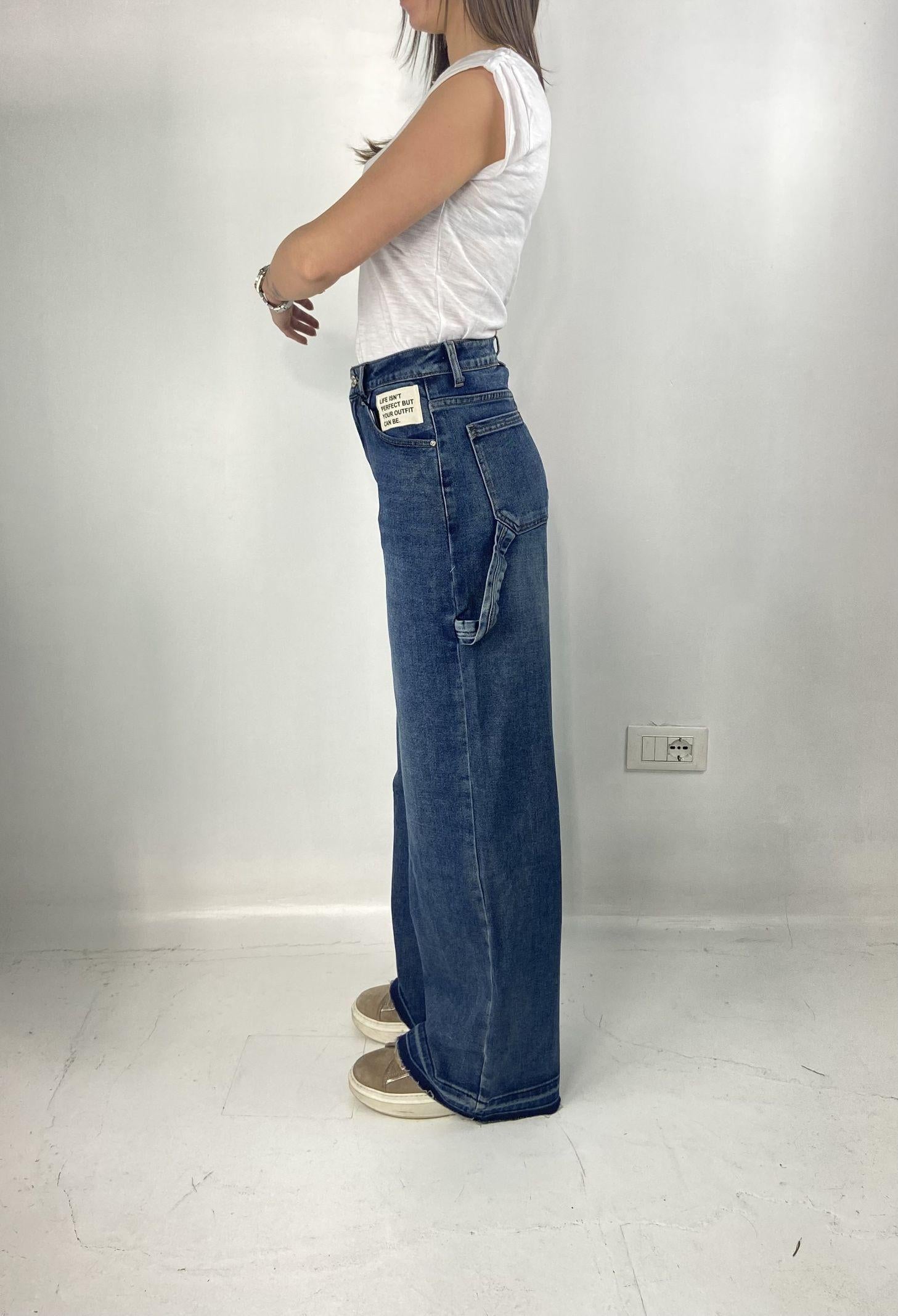 Jeans wide leg con tascone - Ofelia LAF244 DENIM OFELIA 