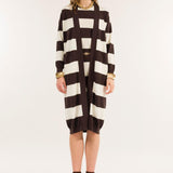 Cardigan lungo a righe