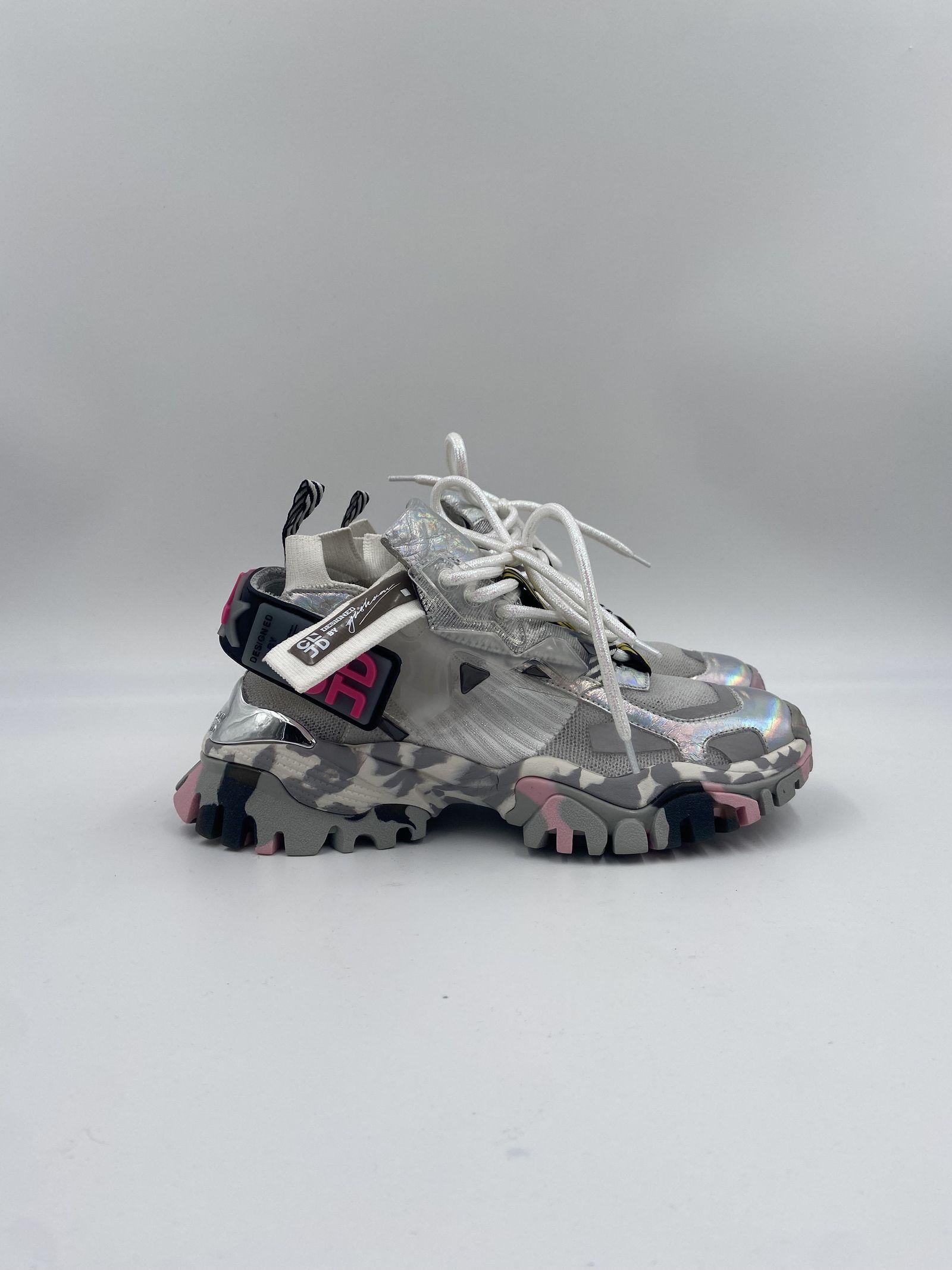 Sneakers grigio rosa e bianco F0331033 BIANCOGRIGIO CLJD 