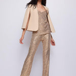 Pantalone vita alta con paillettes 511FD24003 2727 GAUDI' 