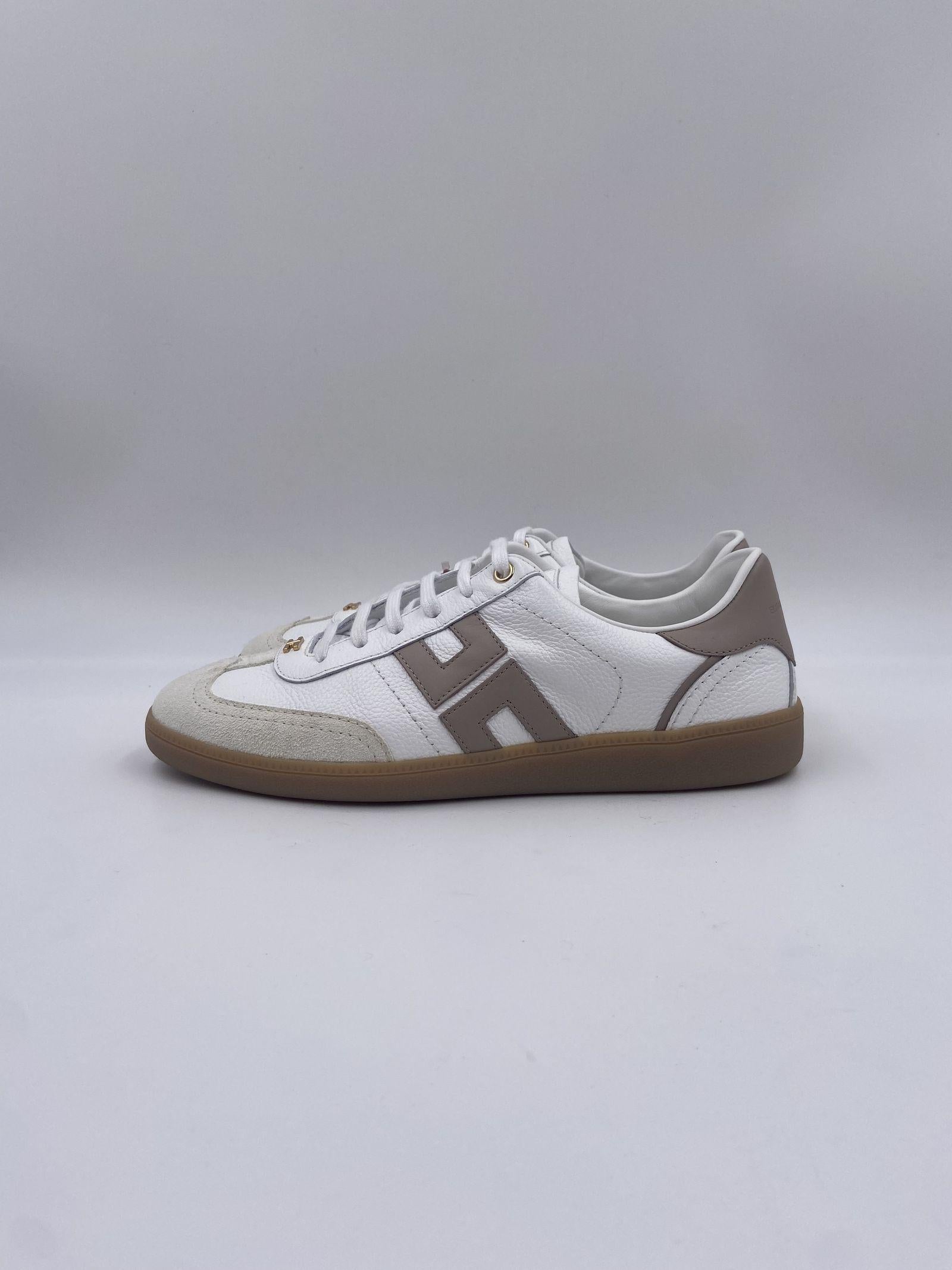 Sneakers in pelle e crosta con logo - Elisabetta Franchi SA50G51E2 DK6 ELISABETTA FRANCHI 