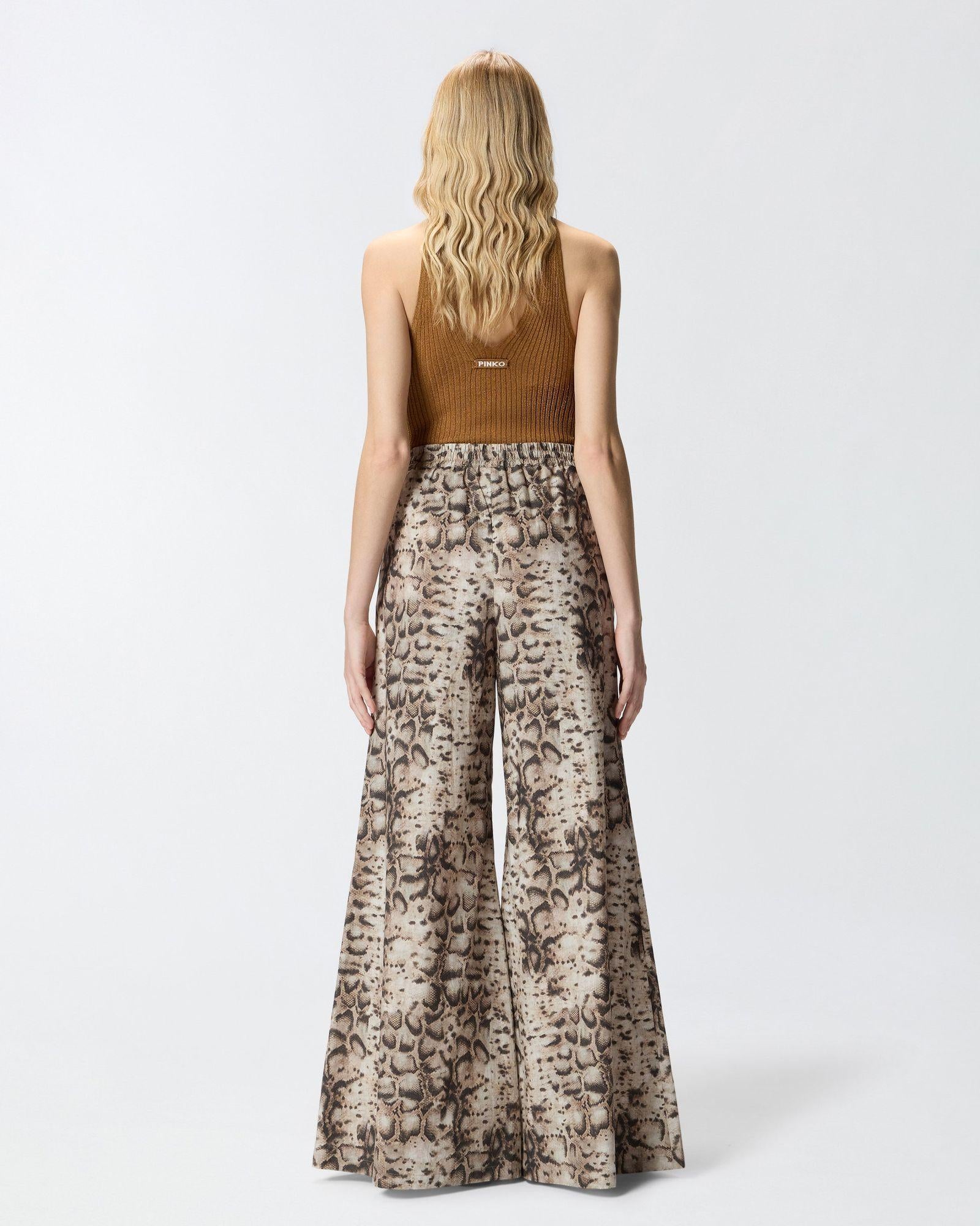 Pantalone ampio con stampa snake - Pinko 106963A3B1 CZ9 PINKO 