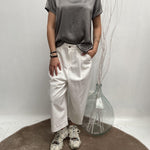 T- shirt girocollo satinata - Ofelia MS2003 GRIGIO OFELIA 