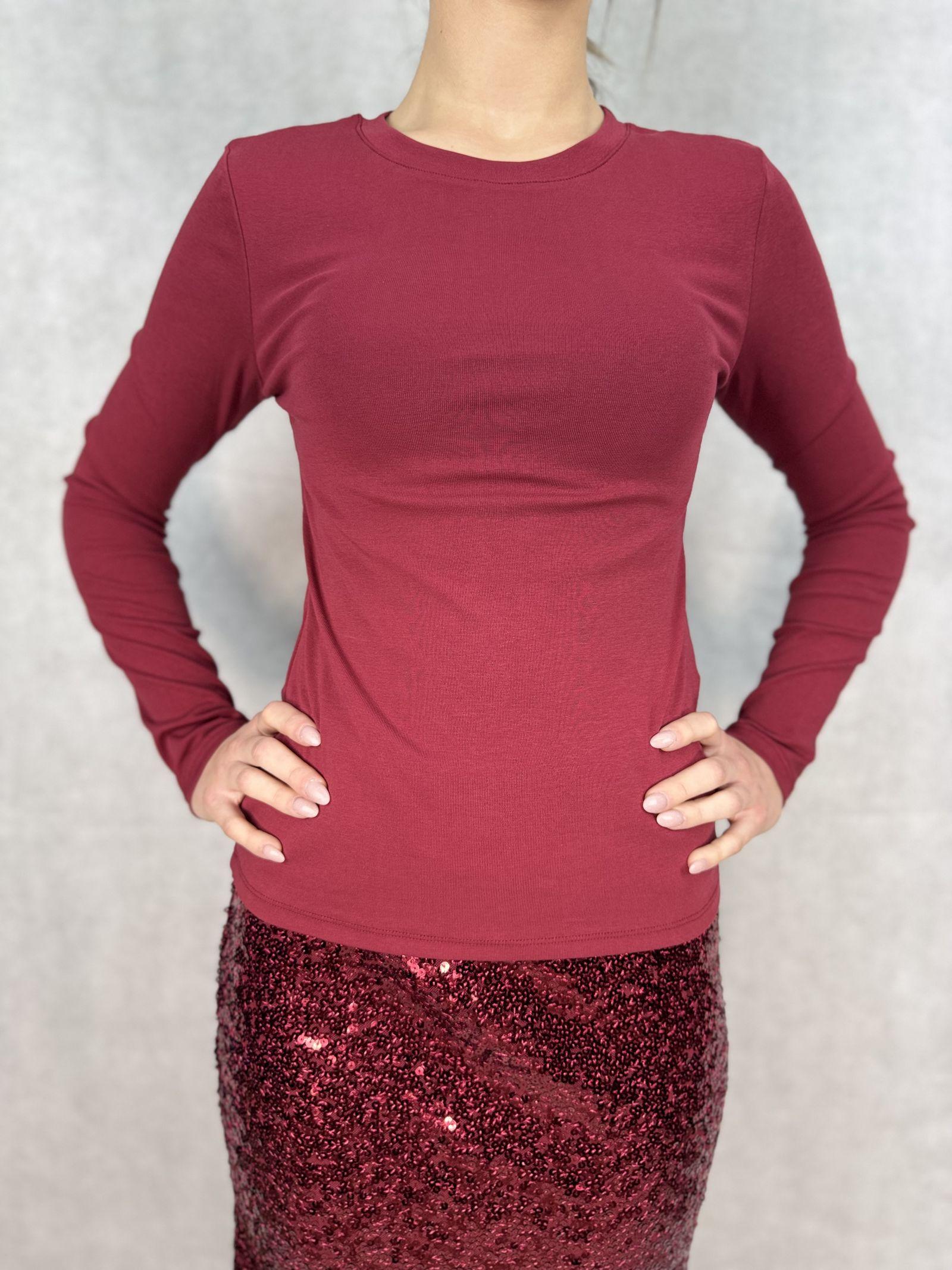 T- shirt manica lunga LC23465 BORDEAUX OFELIA 