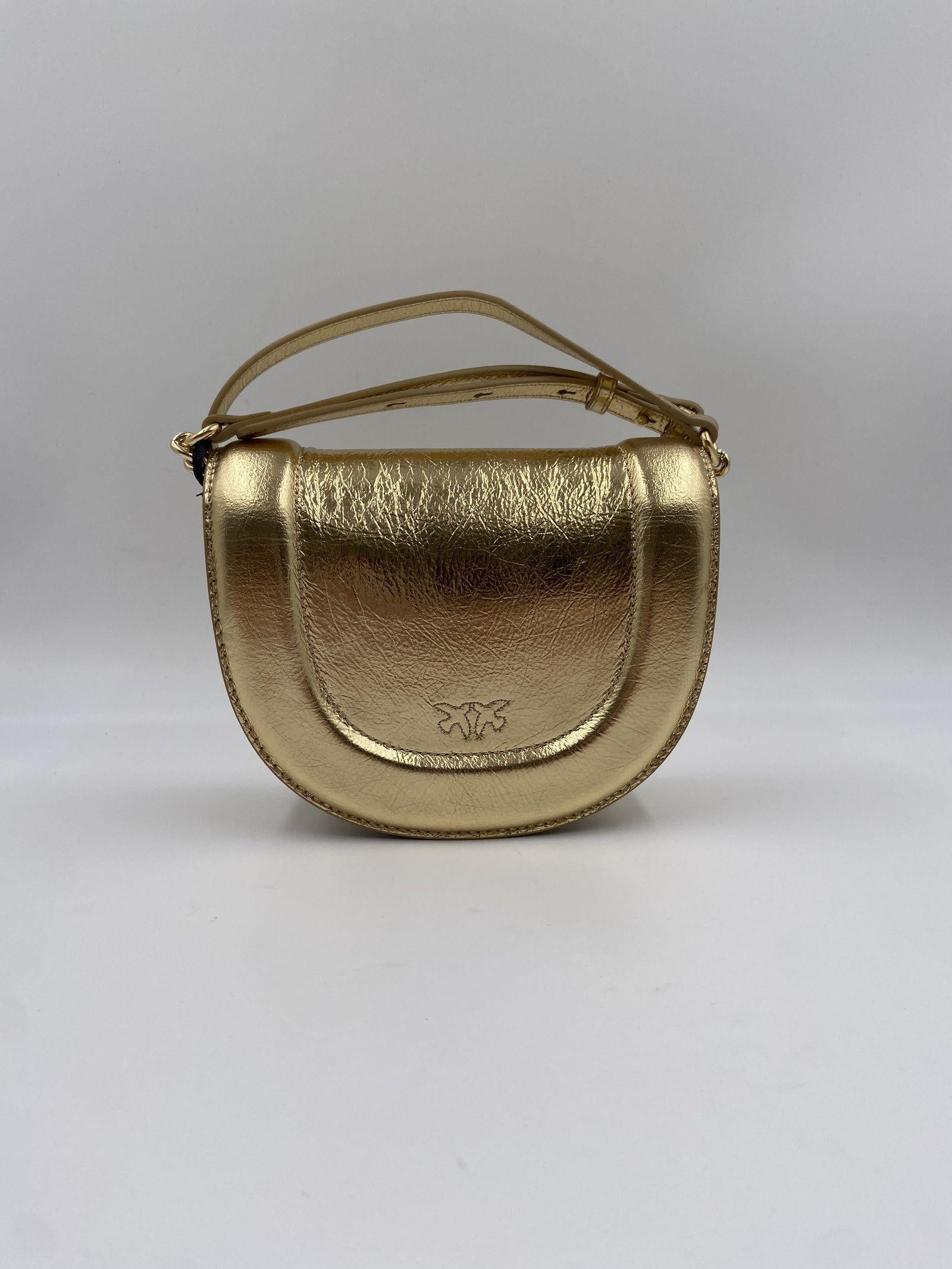 Borsa in pelle craccata lucida 101969- A1JGZZLB PINKO 