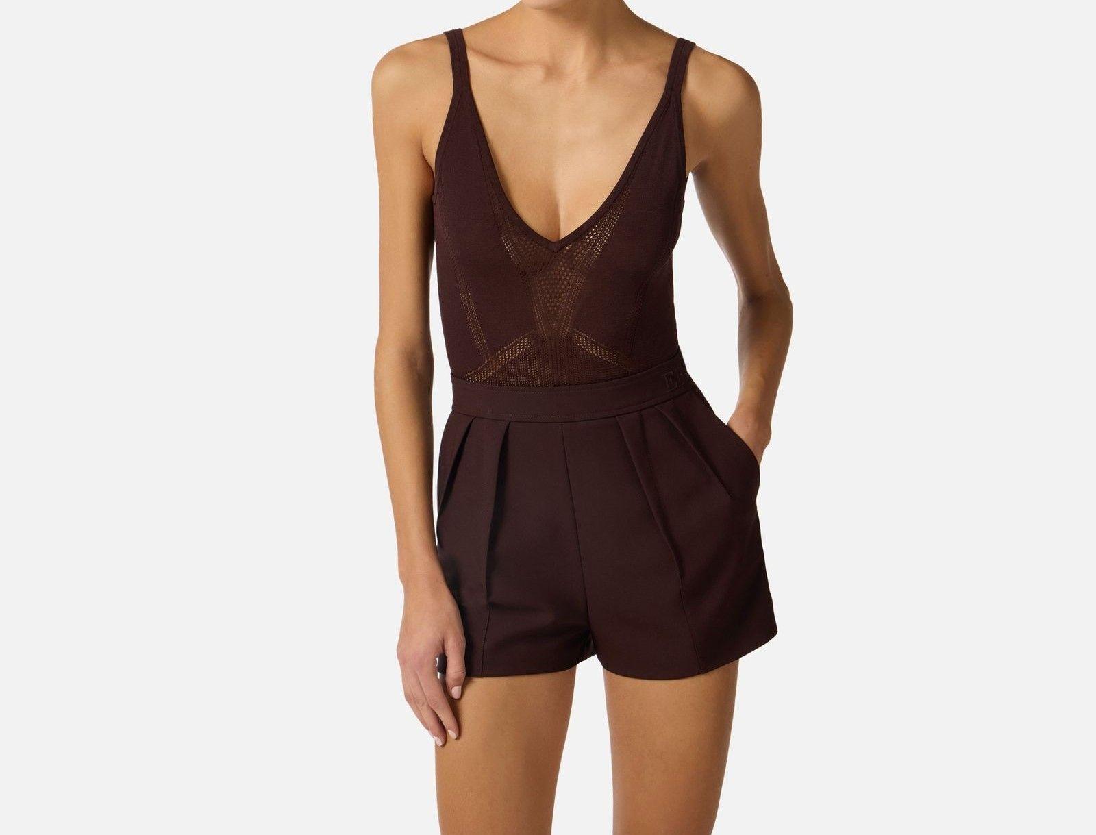 Body in maglia traforata - Elisabetta Franchi BK80W61E2 644 ELISABETTA FRANCHI 