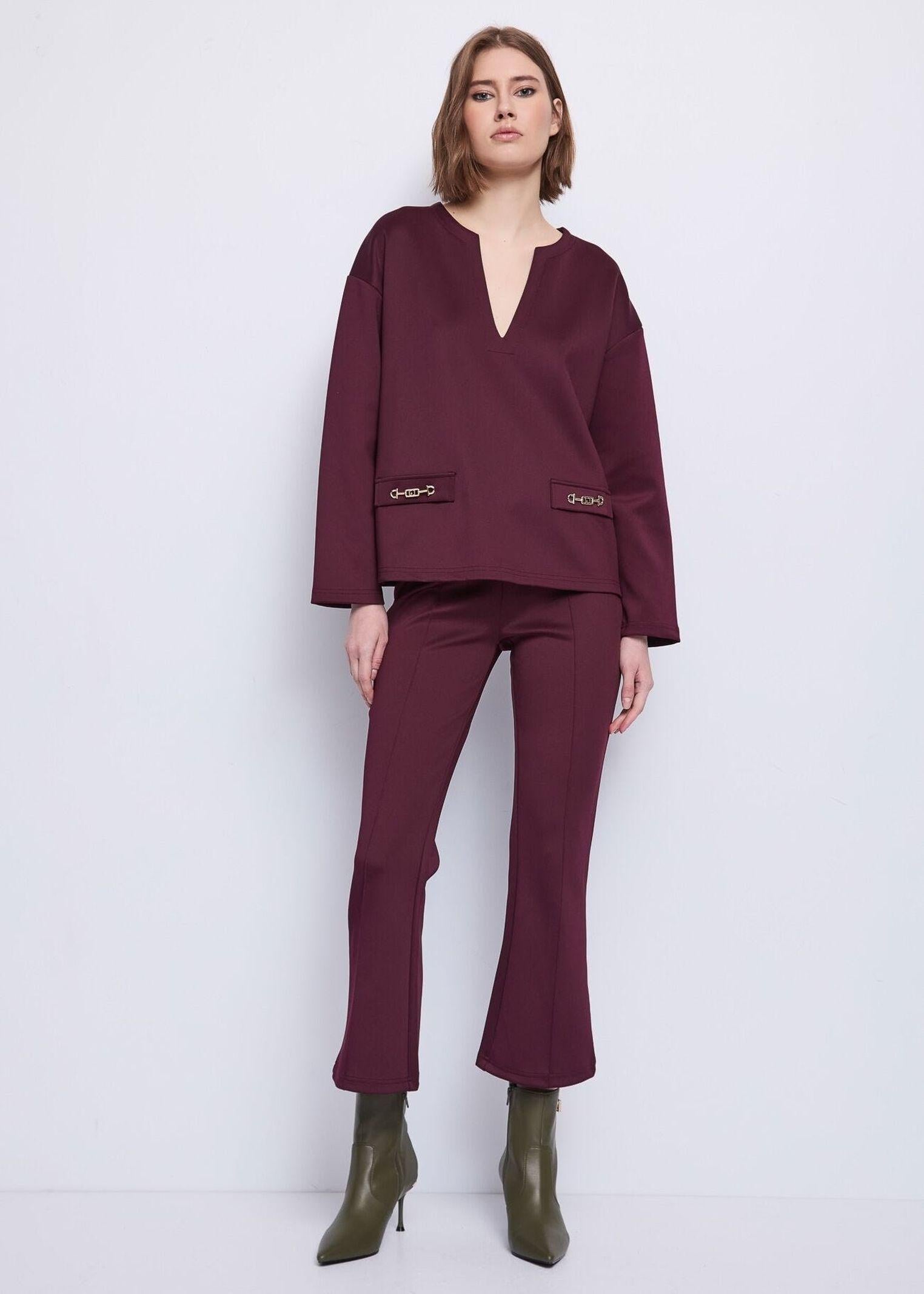 Felpa scollo a V 521BD64006 2416 GAUDI' 