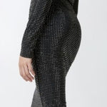 Gonna a matita con strass 104454-A288 Z99 PINKO 