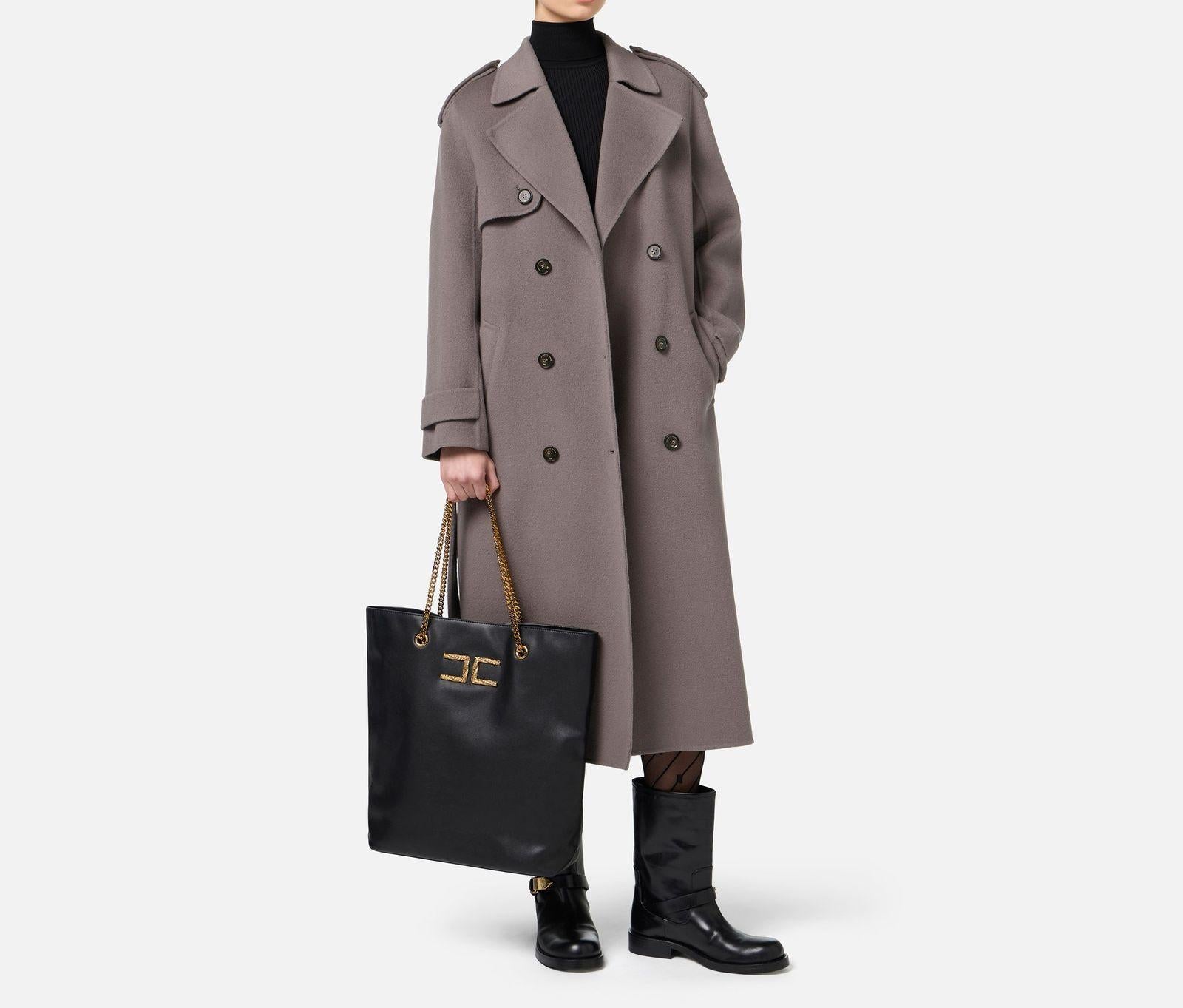 Trench cappotto in lana CP57D46E2 CG8 ELISABETTA FRANCHI 