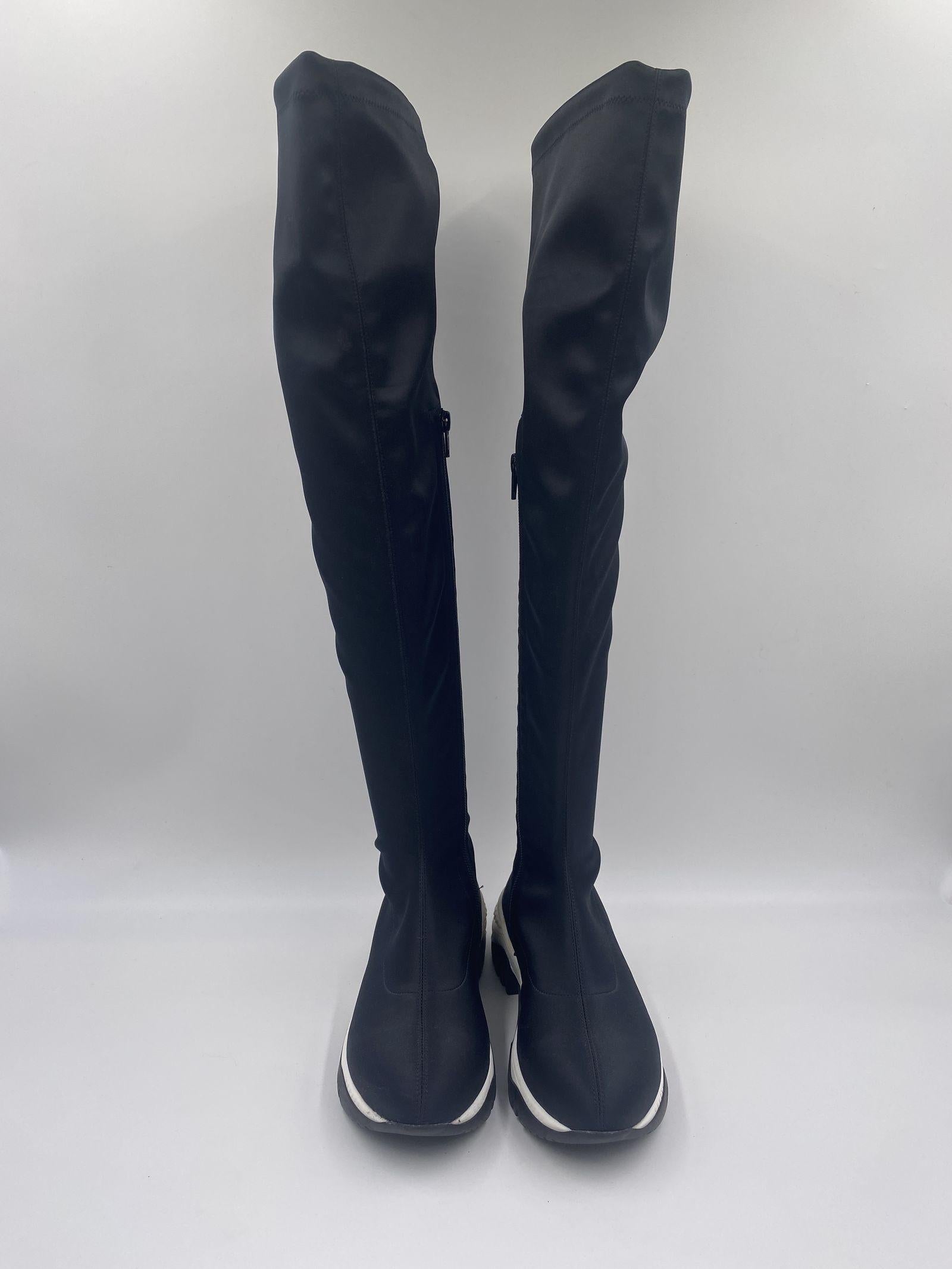 Stivale bicolor sopra al ginocchio - Jeannot 79091 NERO JEANNOT 