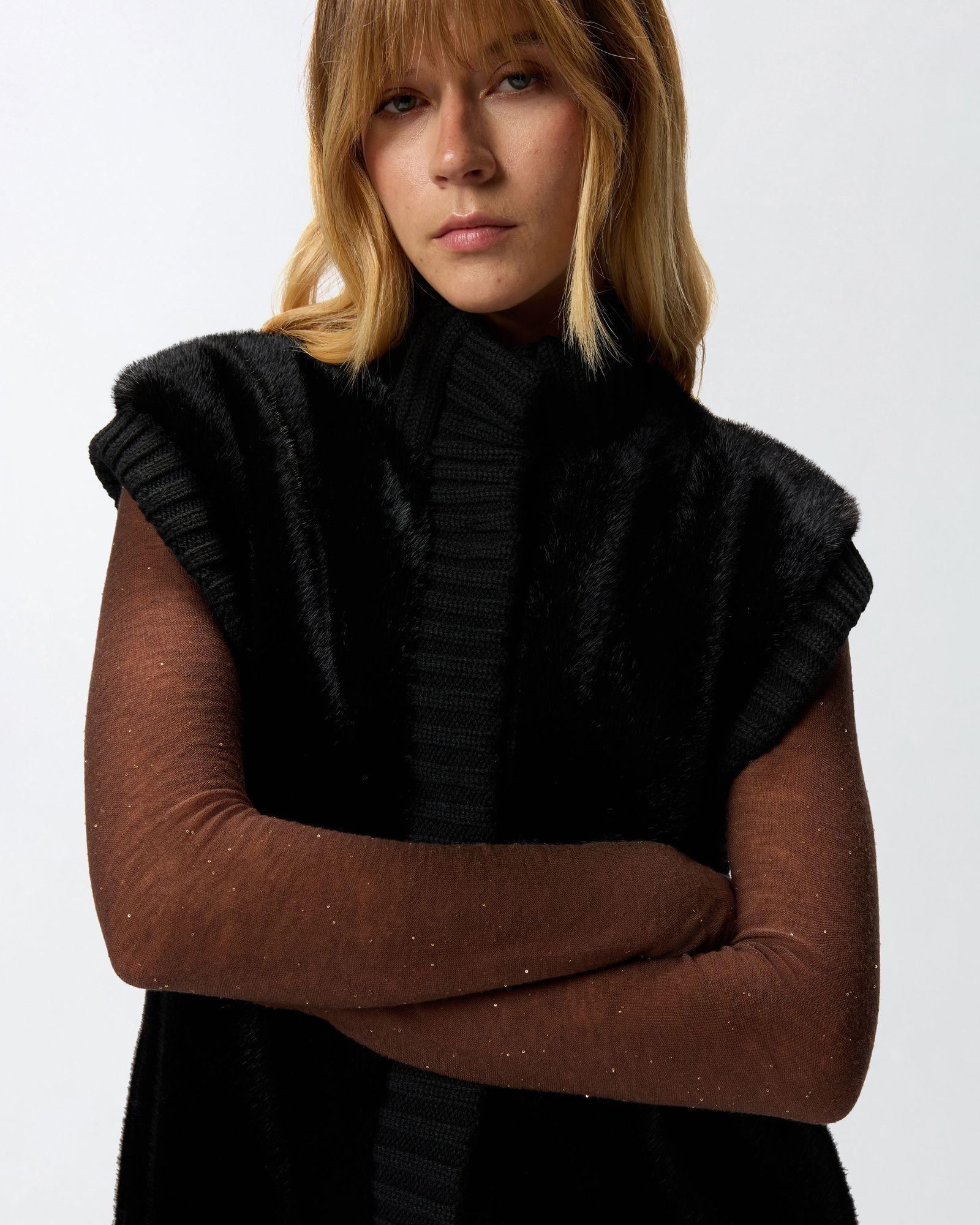 Gilet effetto pelliccia 105402A2PI Z99 PINKO 