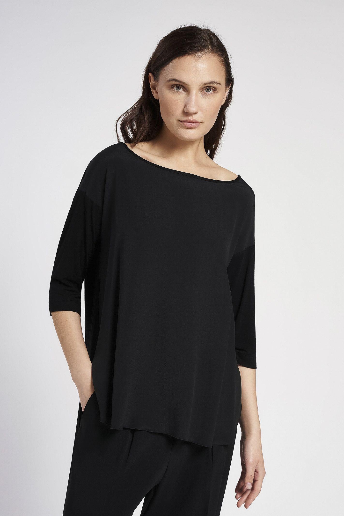 Maglia bimateriale maniche lunghe MERE20D8 10 CARLA G. 
