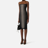 Abito con zebra jacquard - Elisabetta Franchi AM99S61E2 685 ELISABETTA FRANCHI 