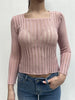 Maglia trasparente maniche lunghe