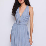 Abito in lurex con gonna plissè 511FD14004 51104301 GAUDI' 