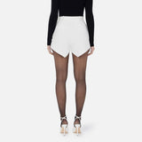 Shorts con bande in raso - Elisabetta Franchi SH00451E2 360 ELISABETTA FRANCHI 